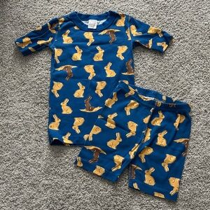 Hanna Andersson Chocolate Easter Bunny Shorts Pajama Set